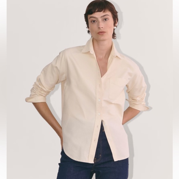 Everlane The Must-Have Oxford Button Down Shirt Size 0 Whisper Pink - Picture 1 of 11